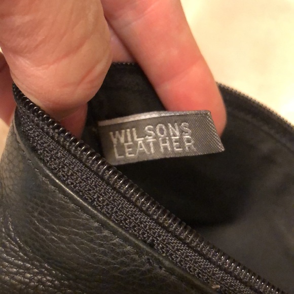 Wilsons Leather Zodiac Horoscope Capricorn Black Embroidered Cosmetic Bag - Picture 6 of 7